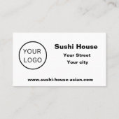 Elegante Sushi Restaurant Custom Business Card Visitenkarte (Rückseite)