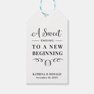 Elegante Süße bis zu einer neuen Hochzeit Geschenkanhänger