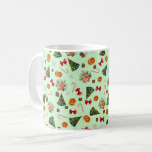 Elegante süße niedliche Weihnachtsplätzchen Zucker Kaffeetasse