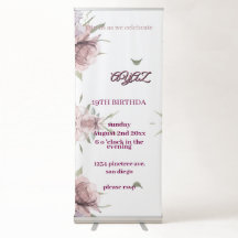 Elegante süße rosa florale 18. Geburtstagsfeier