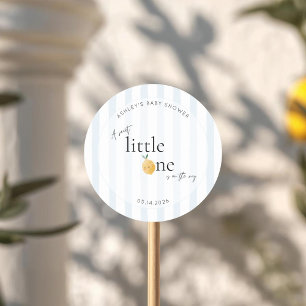 Elegante süße Zitrone Baby-Party Runder Aufkleber