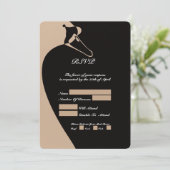 Elegante Swan RSVP-Karte (Stehend Vorderseite)