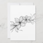 Elegante Sweeping Floral Botanical Spring Wedding Einladung (Rückseite)