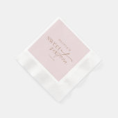 Elegante Sweet 16 Rosé Geburtstag Serviette (Ecke)