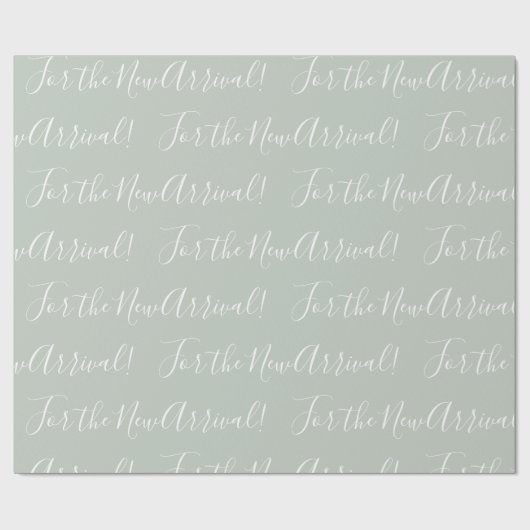 Elegante Sweet Baby Sage Green New Arrival Geschenkpapier (Flach)