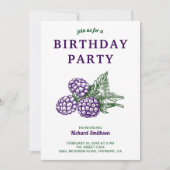 Elegante Sweet BlackBerry Birthday Party Einladung (Vorderseite)