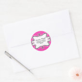 Elegante Swirl Border- und Damask Stickers (Umschlag)