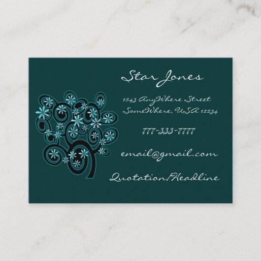 Elegante Swirl Business Card - Individuell angepas Visitenkarte (Vorderseite)