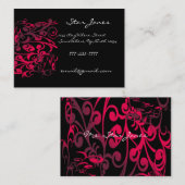 Elegante Swirl Business Card - Lila Visitenkarte (Vorne/Hinten)