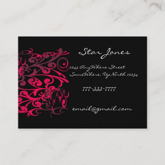 Elegante Swirl Business Card - Lila Visitenkarte (Vorderseite)