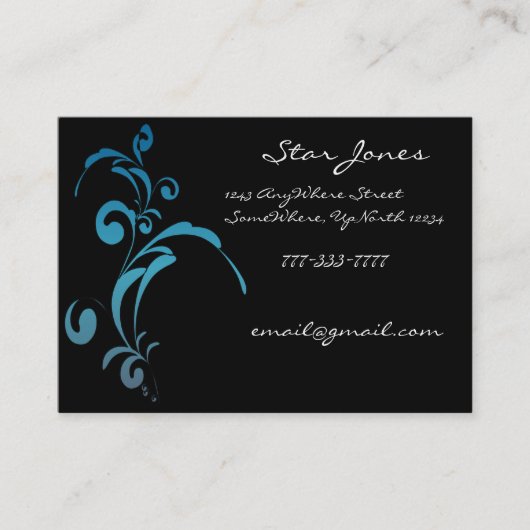 Elegante Swirl Business Card - - Visitenkarte (Vorderseite)