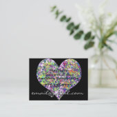 Elegante Swirl Business Card - Visitenkarte (Stehend Vorderseite)