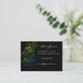Elegante Swirl Business Card - Visitenkarte (Stehend Vorderseite)