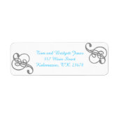 Elegante Swirl Mailing Labels Vorlage (Vorne)