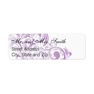 Elegante Swirl Return Labels - Lila