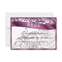 Elegante Swirl RSVP Card 3.5x5