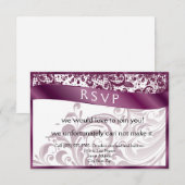 Elegante Swirl RSVP Card 3.5x5 Karte (Vorne/Hinten)