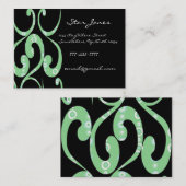 Elegante Swirl Rtro Business Card - Visitenkarte (Vorne/Hinten)