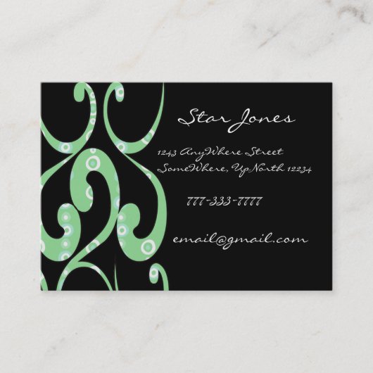 Elegante Swirl Rtro Business Card - Visitenkarte (Vorderseite)