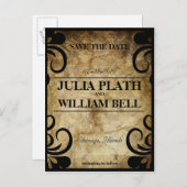 Elegante Swirl UAWG Postkarte (Vorne/Hinten)