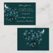 Elegante Swirl-Visitenkarte - mit Mond Visitenkarte (Vorne/Hinten)