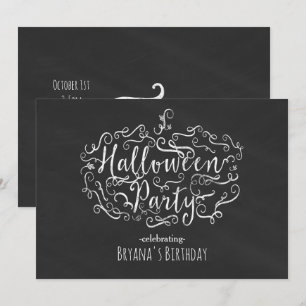 Elegante Tafel-Optik-Kürbis-Einladungen für Hallow Einladung