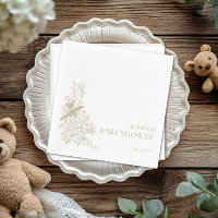 Elegante Tan-Chinoiserie-Natur-Vögel-Baby-Party