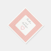 Elegante Tangerine-Hochzeit Serviette (Ecke)