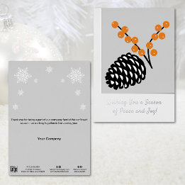 Elegante TannenZapfen-Folie-Geschäfts-Weihnachtska Folieneinladung