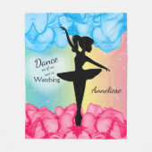 Elegante Tanzen-Ballerina Fleecedecke (Vorderseite)