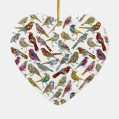 Elegante Tanzen-Chicvögel Keramikornament (Hinten)