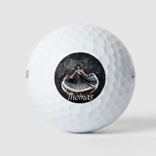 Elegante Tänzerin Golfball (Vorderseite)