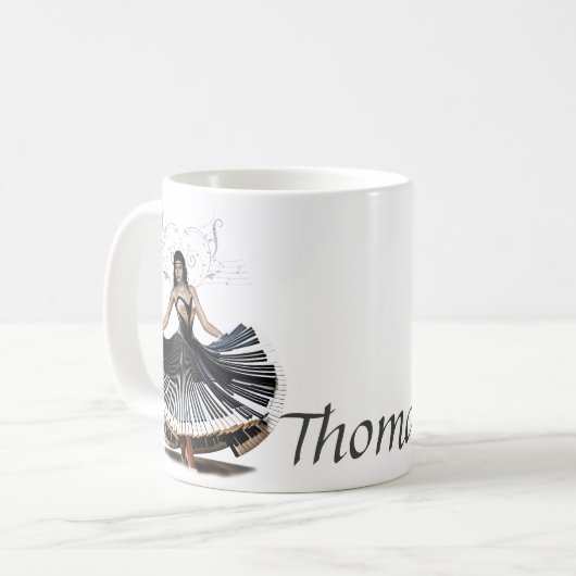 Elegante Tänzerin Kaffeetasse (Vorderseite Links)