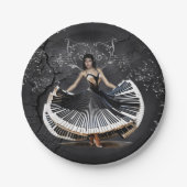 Elegante Tänzerin Pappteller (Vorderseite)