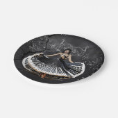 Elegante Tänzerin Pappteller (Schrägansicht)