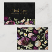 Elegante Tapisserie Watercolor Blume Dankeschön an Mitteilungskarte (Vorne/Hinten)