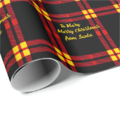 Elegante tartan kariert bearbeitbaren Text Weihnac Geschenkpapier (Rolleneckpunkt)