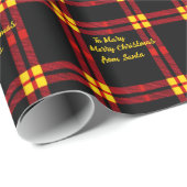 Elegante tartan kariert bearbeitbaren Text Weihnac Geschenkpapier (Rolleneckpunkt)