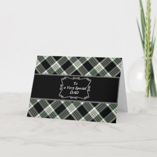 Elegante Tartan Vatertagskarte Karte