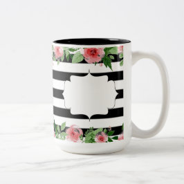 Elegante Tasse aus Weiß und Schwarz