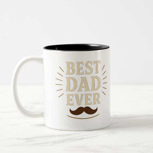 Elegante Tasse "Best Vater Ever" - Vatertagsgesche (Links)