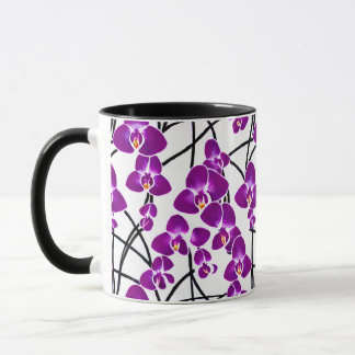 Elegante Tasse der Lila Orchideeninfusion