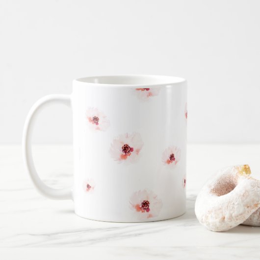 Elegante Tasse des Blumenkaffees (Mit Donut)