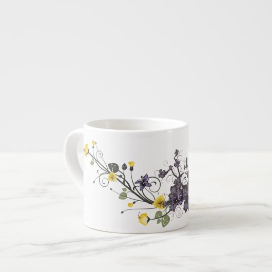 Elegante Tasse für Blumenspezialitäten (Vorderseite Links)