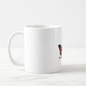 Elegante Tasse mit Scarlet Butterfly Design (Links)