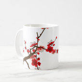 Elegante Tasse Plum Blossom & Birds (Vorderseite Links)