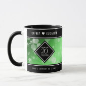 Elegante Tasse zum 20. Smaragdjubiläum (Links)