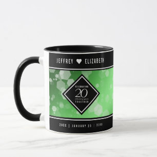 Elegante Tasse zum 20. Smaragdjubiläum