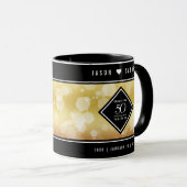 Elegante Tasse zum 50. Geburtstag der goldenen Hoc (VorderseiteRechts)