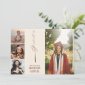 Elegante Tassel Foto Abschluss Ankündigung (Stehend Vorderseite)